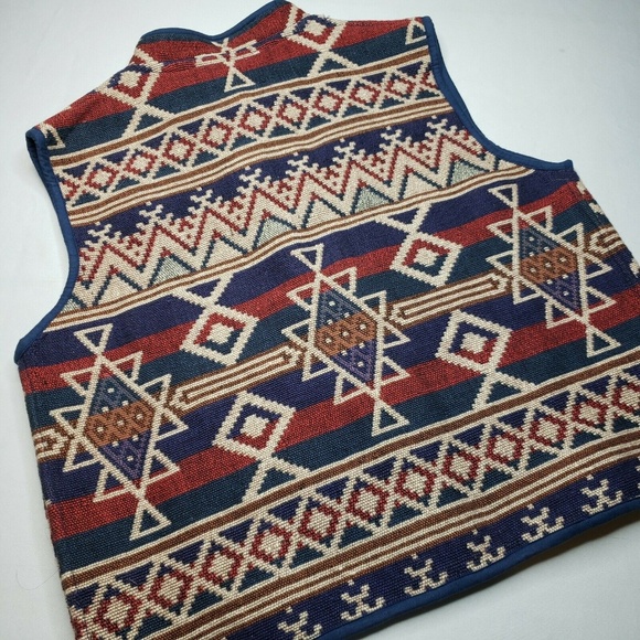 Aztec Southwest Print Vest Size P Small - Picture 5 of 8